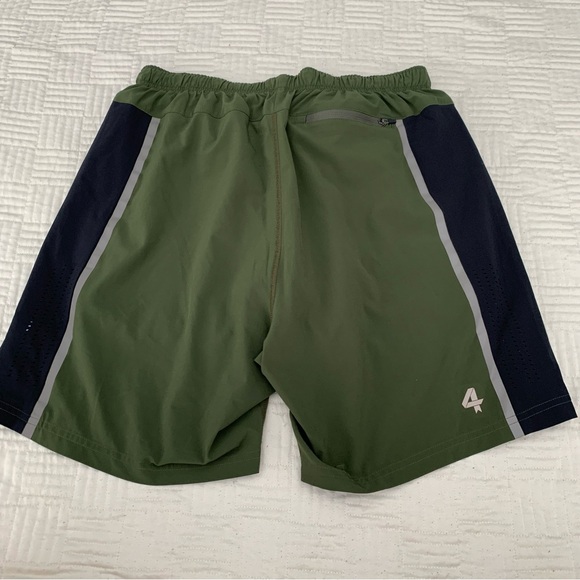 Fourlaps Men's Green and Black Athletic Shorts Size Medium - Picture 4 of 7